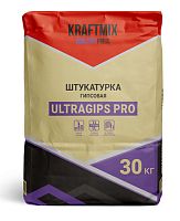Штукатурка гипсовая белая Ultragips PRO, 30 кг, Крафтмикс